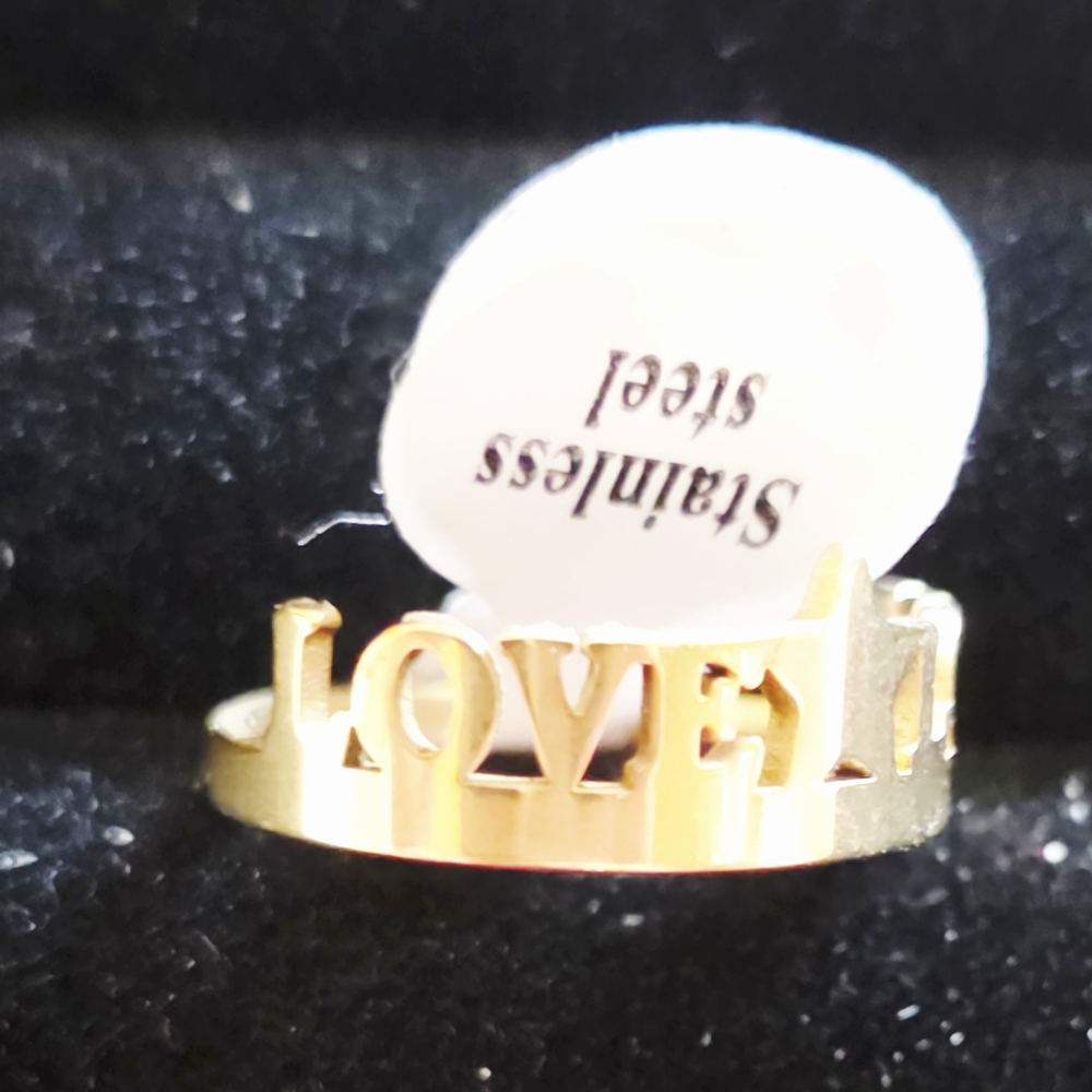 Love Stainless Ring - Size 7